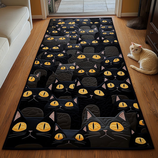 Black Cat Runner Rug GFTOHD10945