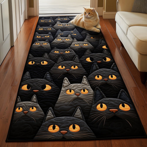 Black Cat Runner Rug GFTOHD10946