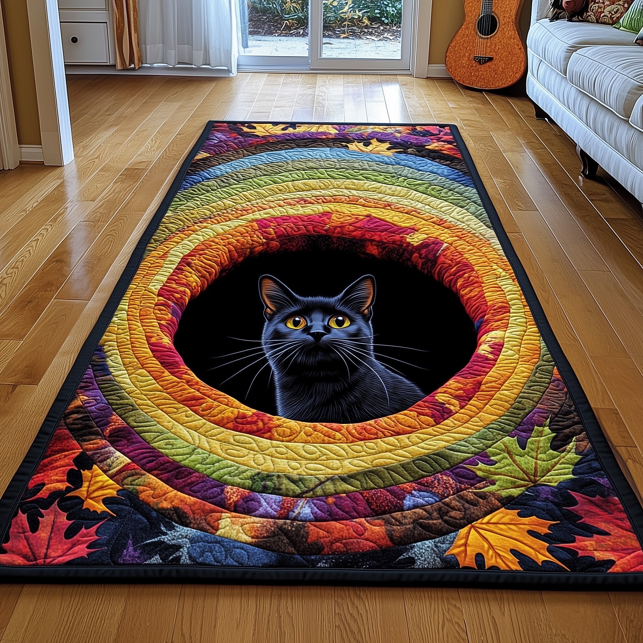 Black Cat Runner Rug GFTOHD10953 – Willow Quilt