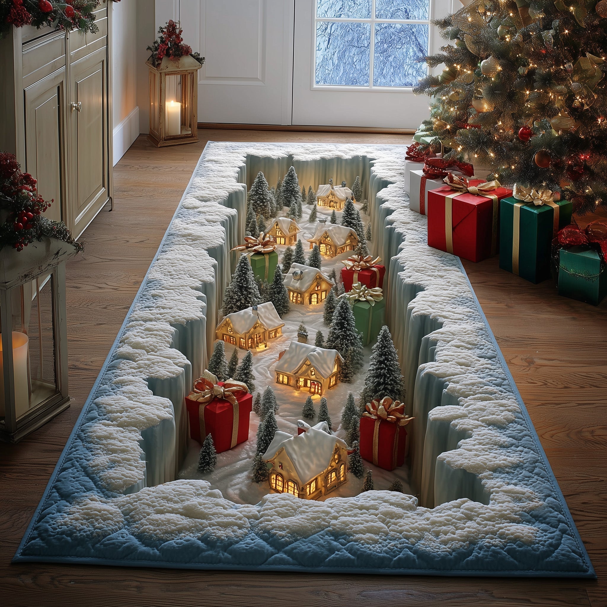 Snow Village Runner Rug GFTOHD11040 – Willow Quilt