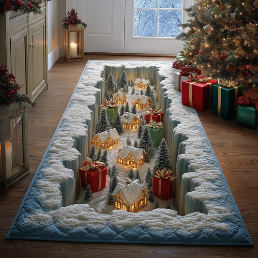 Snow Village Runner Rug GFTOHD11040