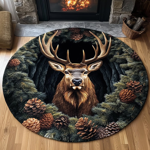 Mystic Deer Quilted Round Mat GFTOHD11144