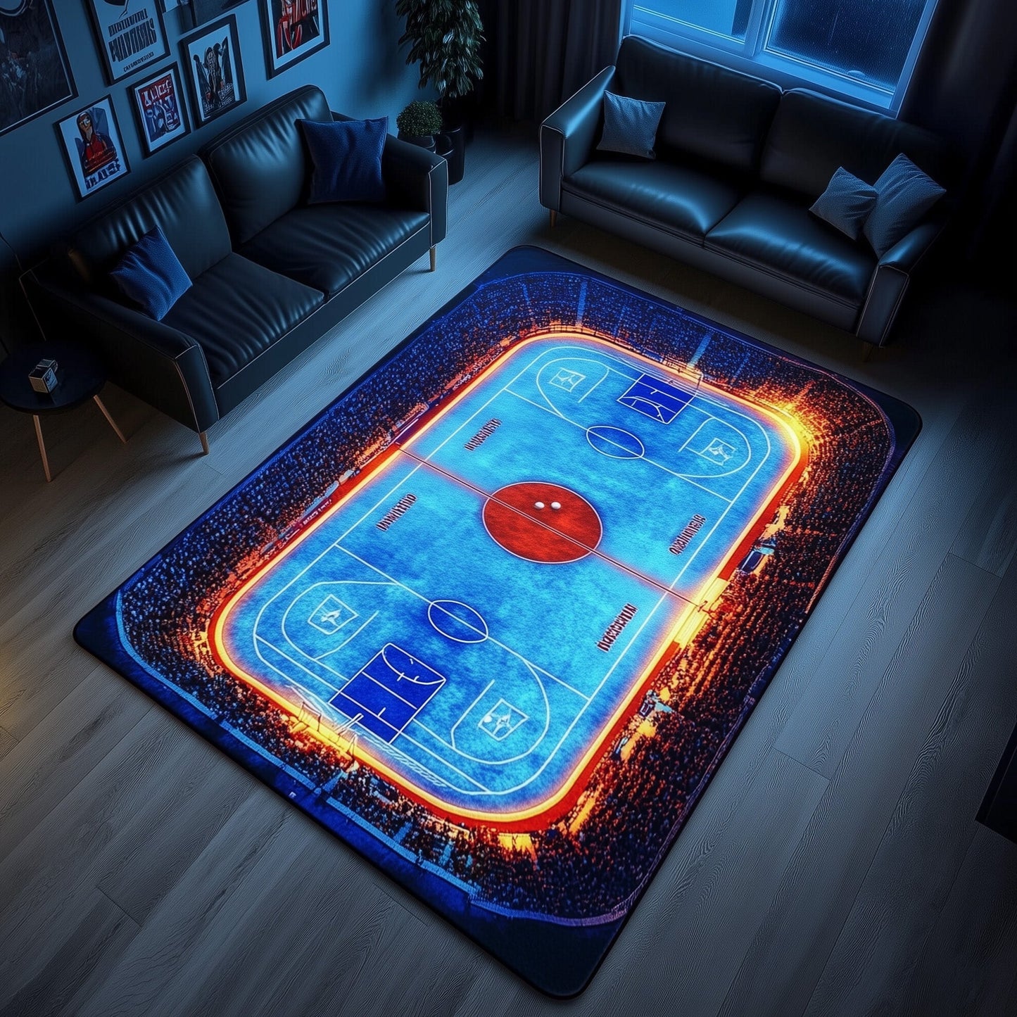 Ice Hockey Rink Area Rug GFTOHD11180