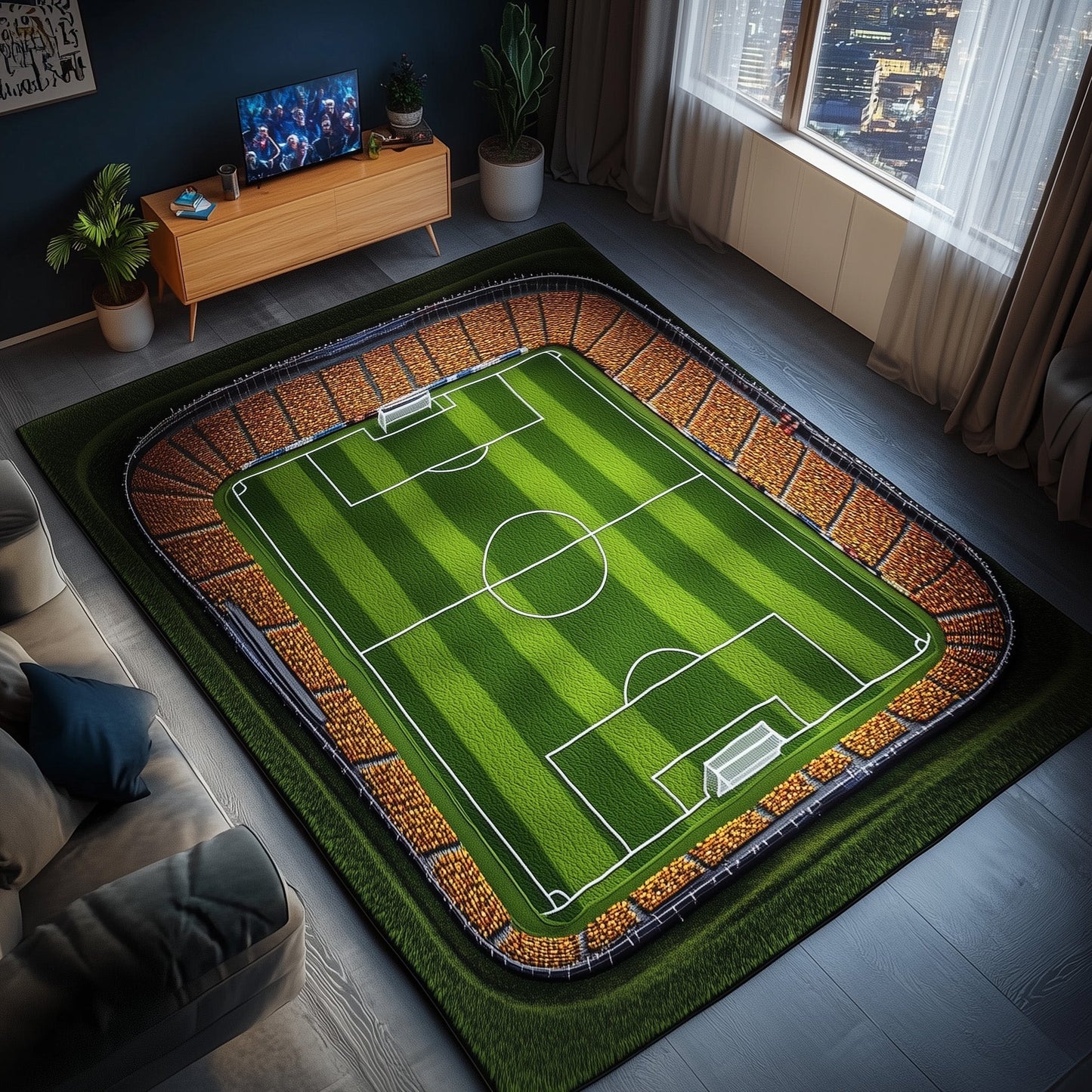 Soccer Stadium Area Rug GFTOHD11182
