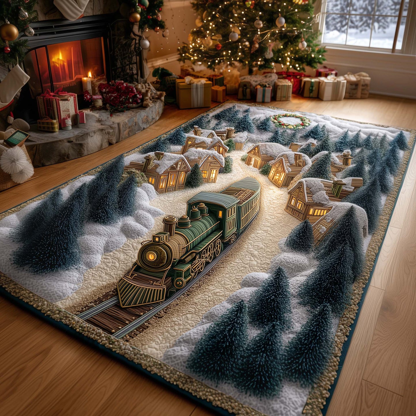 Emerald Polar Train Area Rug GFTOHD11825