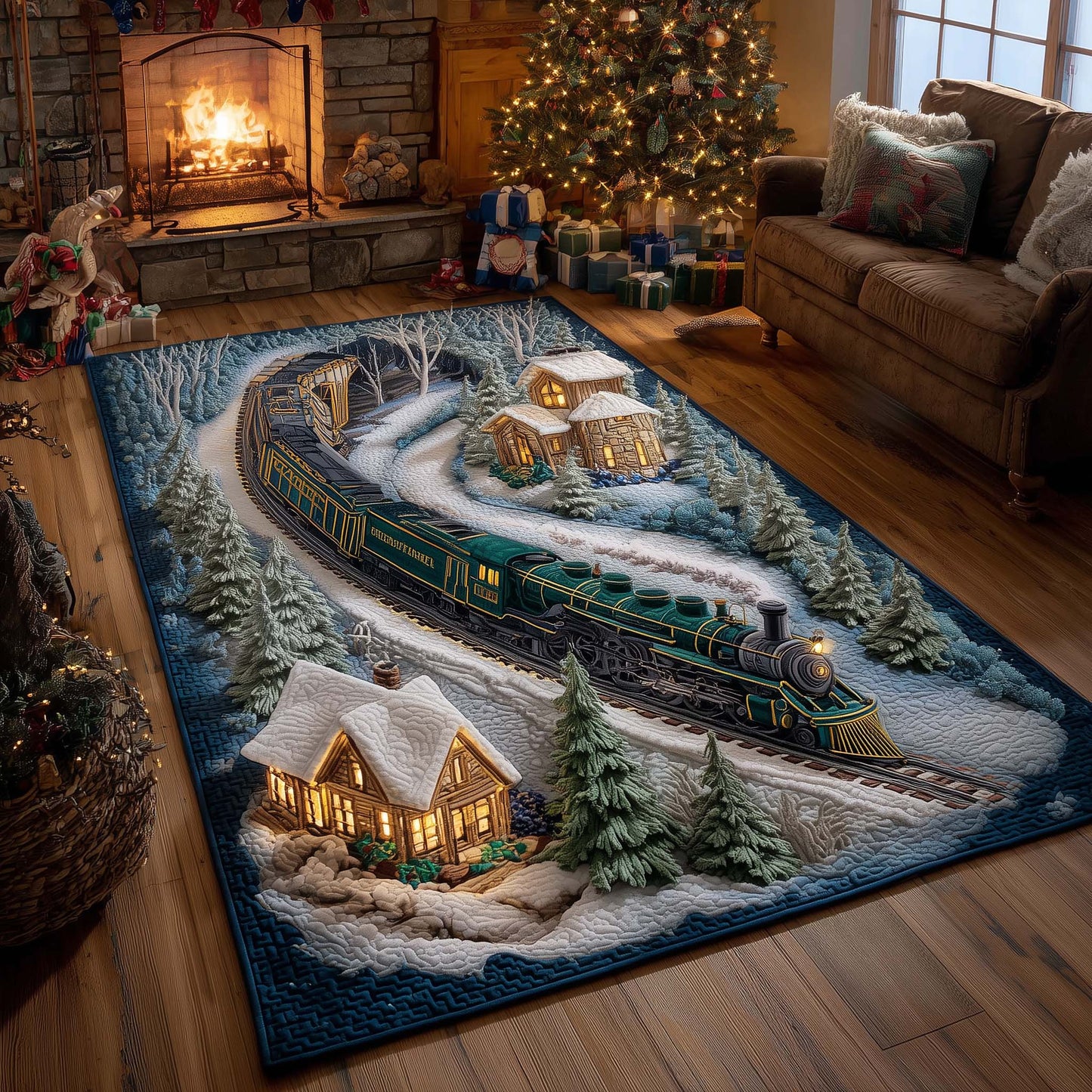 Emerald Polar Train Area Rug GFTOHD11826