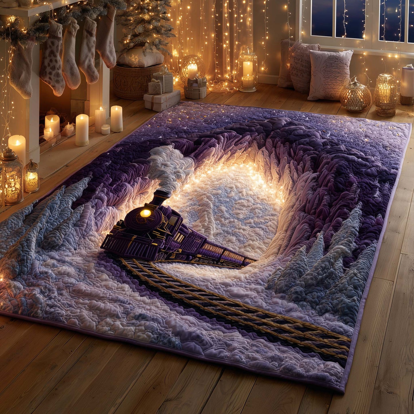 Enchanted Winter Rail Area Rug GFTOHD11836