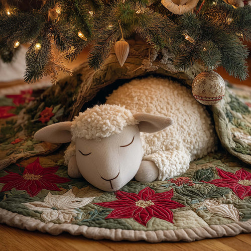 Sleeping Sheep Quilted Tree Skirt GFTOHD12010