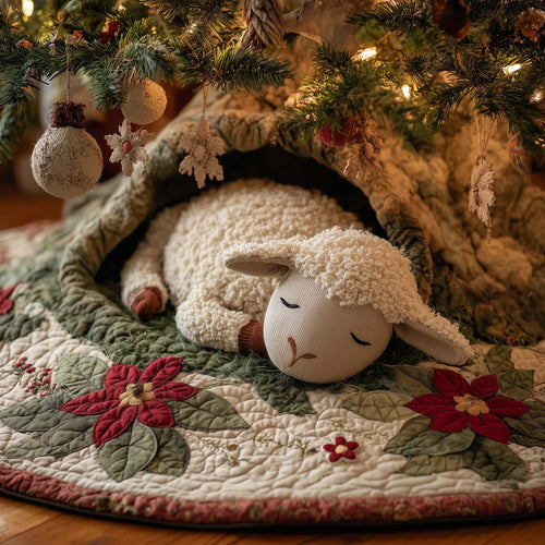 Sleeping Sheep Quilted Tree Skirt GFTOHD12011