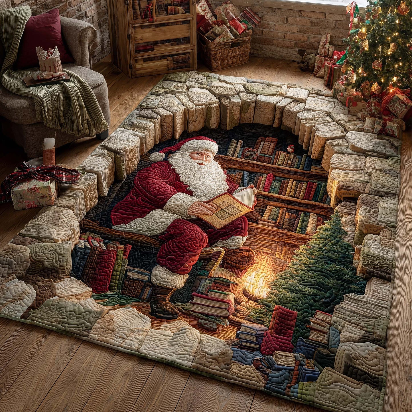 Santa Workshop Wonder Area Rug GFTOHD12156
