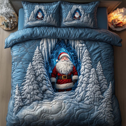 Holiday Santa Delight 3-Piece Quilted Bedding Set GFTOHD12668