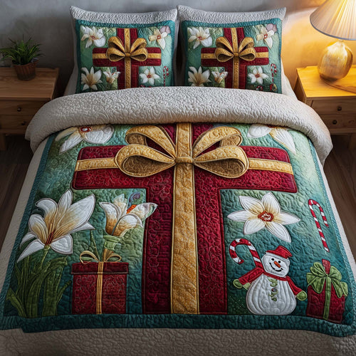 Cross 3-Piece Quilted Bedding Set GFTOHD12723