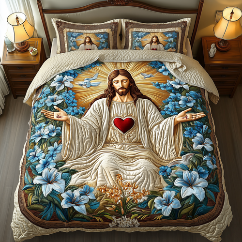 Lord of Heaven 3-Piece Quilted Bedding Set GFTOHD1275