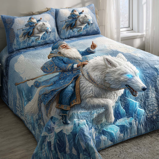 Santa Journey 3-Piece Quilted Bedding Set GFTOHD12774