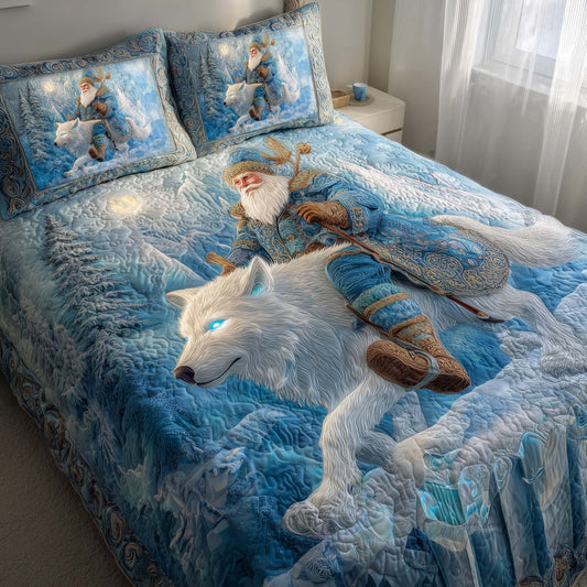 Santa Journey 3-Piece Quilted Bedding Set GFTOHD12775