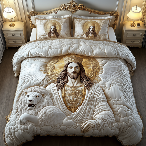 Jesus Eternal Glory 3-Piece Quilted Bedding Set GFTOHD1278