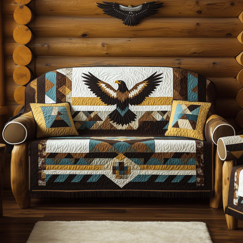 Native Eagle Quilted Sofa Cover GFTOHD12805