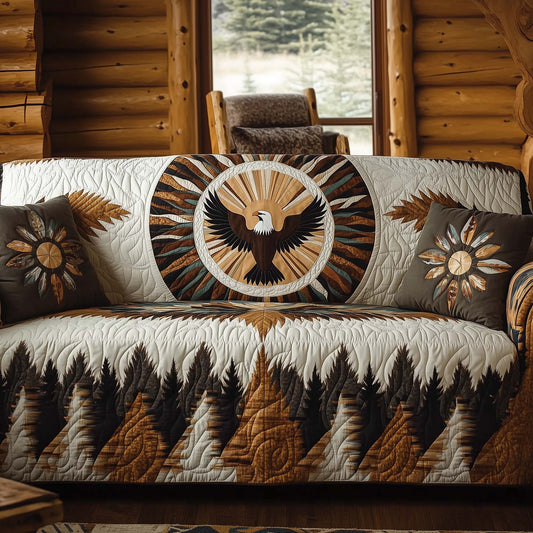 Native Eagle Quilted Sofa Cover GFTOHD12810
