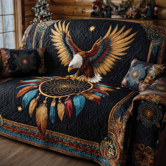 Native Eagle Quilted Sofa Cover GFTOHD12814