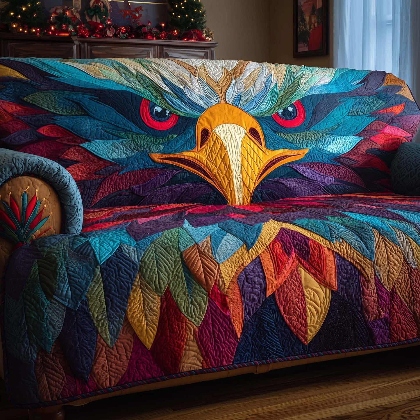 Native Eagle Quilted Sofa Cover GFTOHD12816