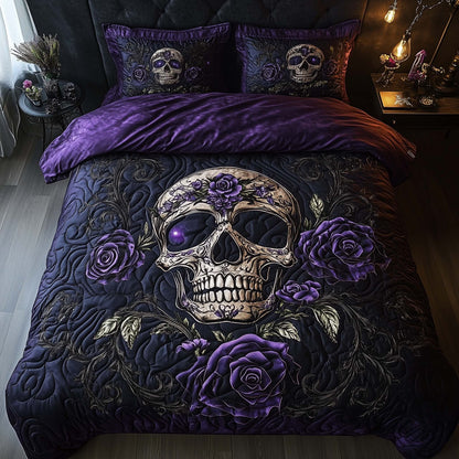 Mystique Solo Skull 3-Piece Quilted Bedding Set GFTOHD12834