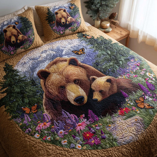 Bear Heaven 3-Piece Quilted Bedding Set GFTOHD12853