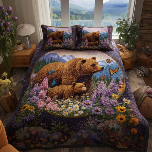 Bear Heaven 3-Piece Quilted Bedding Set GFTOHD12854