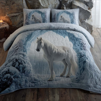 Majestic Horse 3-Piece Quilted Bedding Set GFTOHD12891