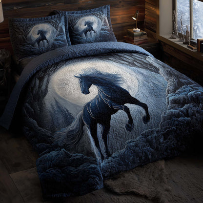 Majestic Horse 3-Piece Quilted Bedding Set GFTOHD12896