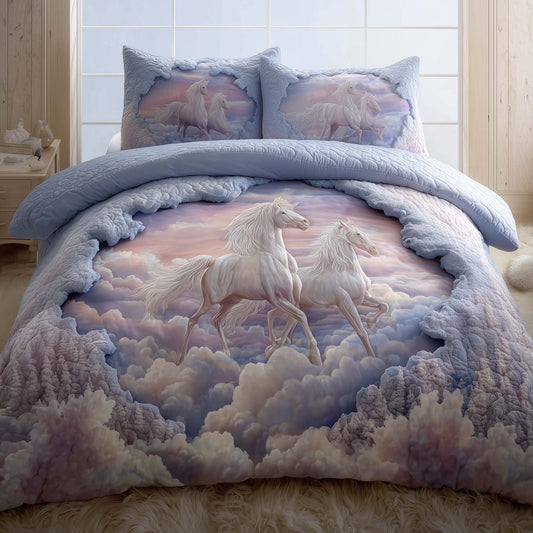Majestic Horse 3-Piece Quilted Bedding Set GFTOHD12902