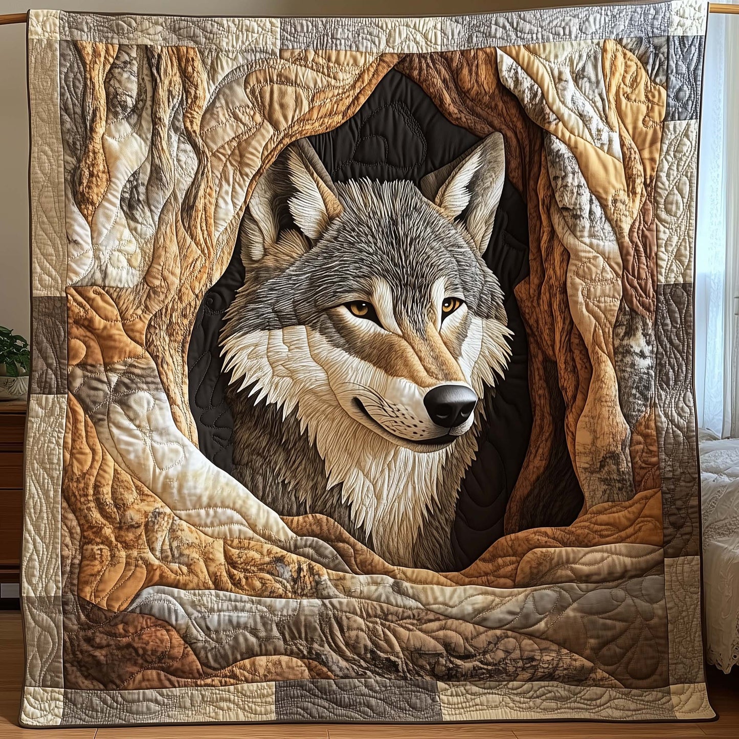 Wilderness Wolf Quilted Blanket GFTOHD12906