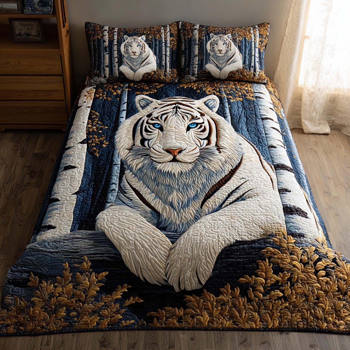 Majestic Tiger 3-Piece Quilted Bedding Set GFTOHD12913