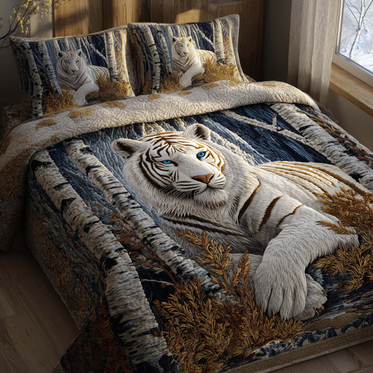 Majestic Tiger 3-Piece Quilted Bedding Set GFTOHD12914
