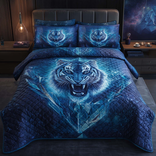 Majestic Tiger 3-Piece Quilted Bedding Set GFTOHD12916