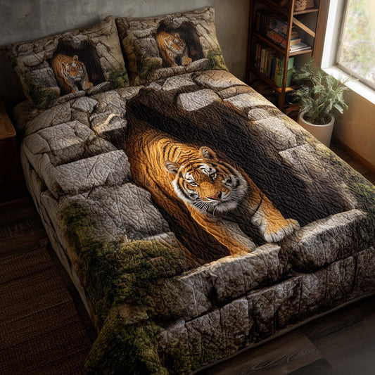 Majestic Tiger 3-Piece Quilted Bedding Set GFTOHD12923