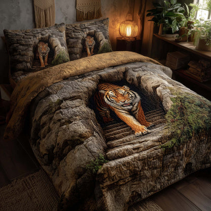 Majestic Tiger 3-Piece Quilted Bedding Set GFTOHD12924