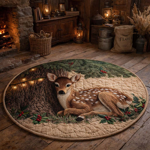 Hearthside Fawn Quilted Round Mat GFTOHD13177