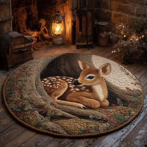 Lantern Fawn Quilted Round Mat GFTOHD13178