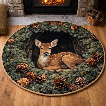 Evergreen Nest Quilted Round Mat GFTOHD13180