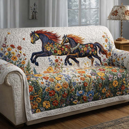 Wildflower Gallop Quilted Sofa Cover GFTOHD13199