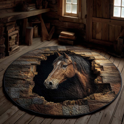 Hidden Stable Quilted Round Mat GFTOHD13205