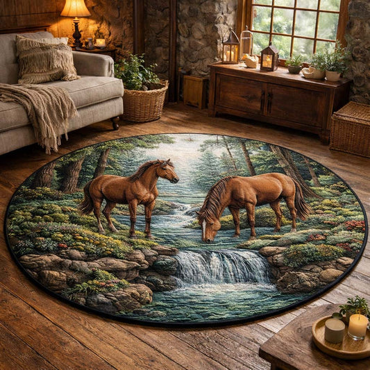 Forest Creek Pair Quilted Round Mat GFTOHD13212