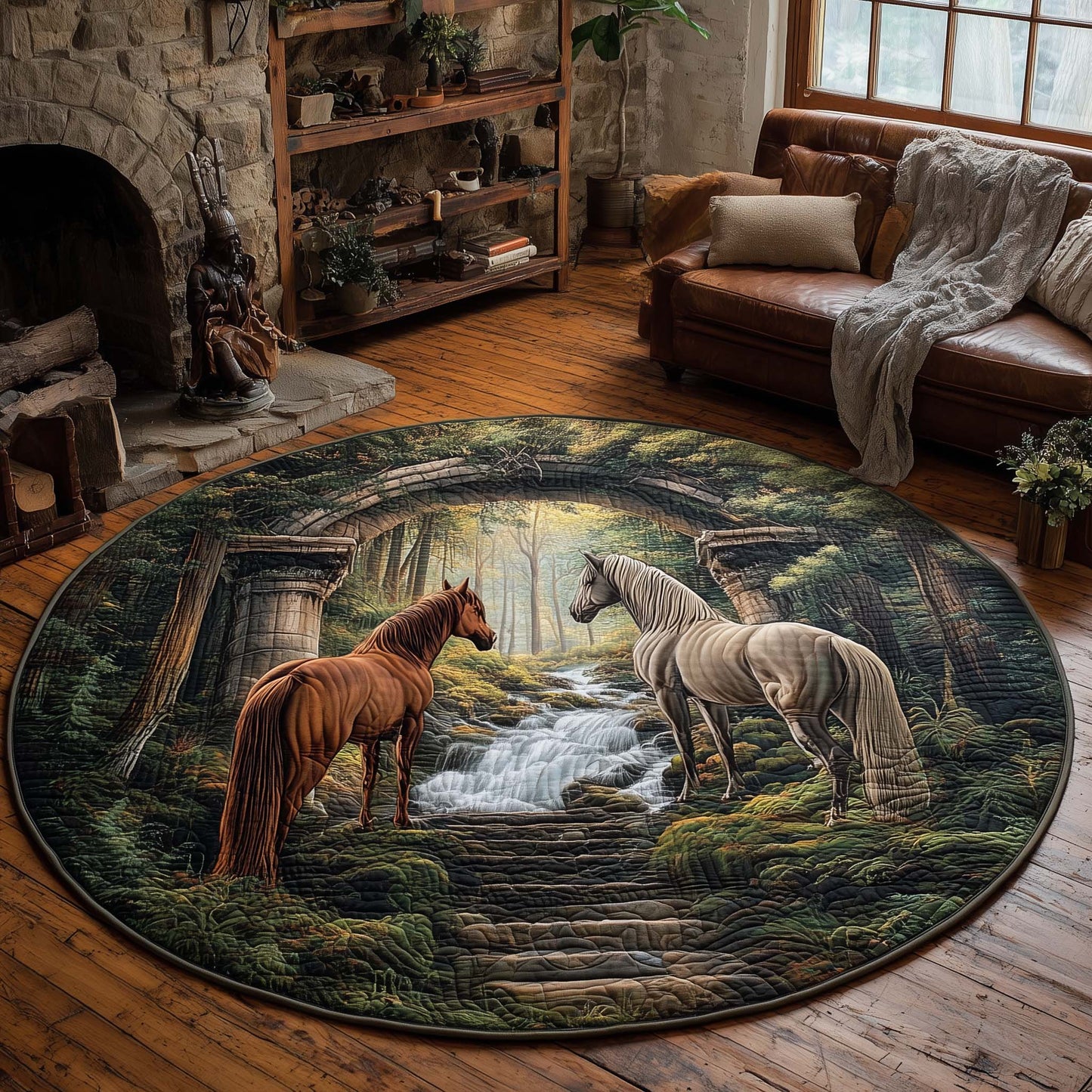 Ancient Archway Quilted Round Mat GFTOHD13215