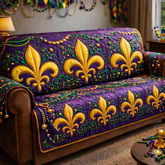 Mardi Gras Quilted Sofa Cover GFTOHD13227