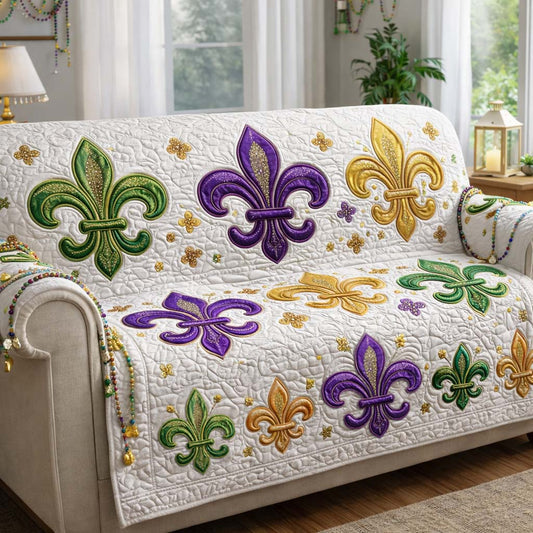 Mardi Gras Quilted Sofa Cover GFTOHD13229