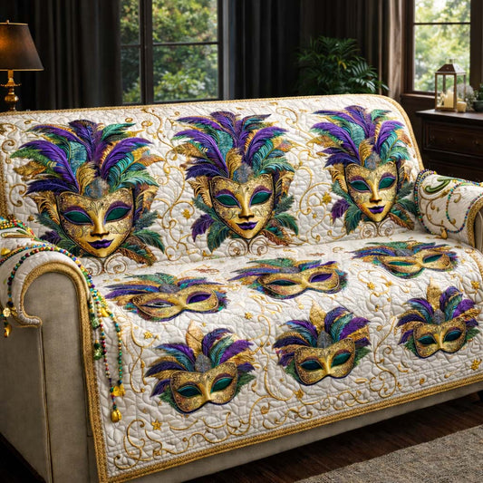 Mardi Gras Quilted Sofa Cover GFTOHD13230
