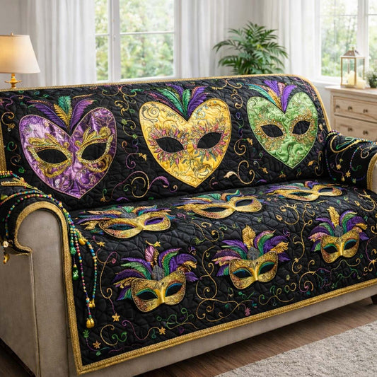 Mardi Gras Quilted Sofa Cover GFTOHD13232