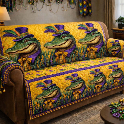 Mardi Gras Quilted Sofa Cover GFTOHD13233