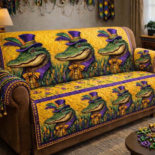 Mardi Gras Quilted Sofa Cover GFTOHD13233