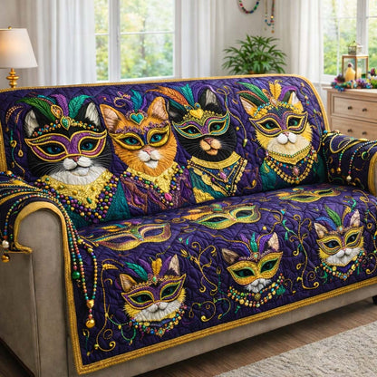 Mardi Gras Quilted Sofa Cover GFTOHD13234